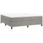 Preview: Boxspringbett mit Matratze Hellgrau 160x200 cm Samt