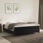 Preview: ARDEBO.de - Boxspringbett mit Matratze Schwarz 160x200 cm Samt