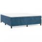 Preview: Boxspringbett mit Matratze Dunkelblau 160x200 cm Samt