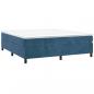 Preview: Boxspringbett mit Matratze Dunkelblau 160x200 cm Samt