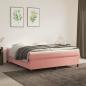 Preview: ARDEBO.de - Boxspringbett mit Matratze Rosa 160x200 cm Samt