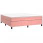 Preview: Boxspringbett mit Matratze Rosa 160x200 cm Samt