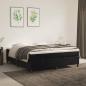 Preview: ARDEBO.de - Boxspringbett mit Matratze Schwarz 180x200 cm Samt