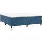 Preview: Boxspringbett mit Matratze Dunkelblau 180x200 cm Samt