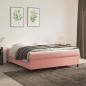 Preview: ARDEBO.de - Boxspringbett mit Matratze Rosa 180x200 cm Samt