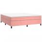 Preview: Boxspringbett mit Matratze Rosa 180x200 cm Samt