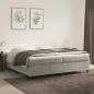 Preview: ARDEBO.de - Boxspringbett mit Matratze Hellgrau 200x200 cm Samt