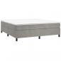 Preview: Boxspringbett mit Matratze Hellgrau 200x200 cm Samt