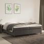 Preview: ARDEBO.de - Boxspringbett mit Matratze Dunkelgrau 200x200 cm Samt