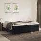 Preview: ARDEBO.de - Boxspringbett mit Matratze Schwarz 200x200 cm Samt