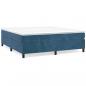 Preview: Boxspringbett mit Matratze Dunkelblau 200x200 cm Samt