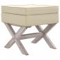 Preview: Hocker mit Stauraum 45x45x49 cm Leinen