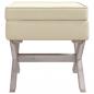 Preview: Hocker mit Stauraum 45x45x49 cm Leinen