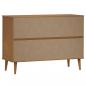 Preview: Schubladenschrank MOLDE Braun 113x40x80 cm Massivholz Kiefer