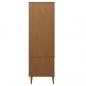 Preview: Kleiderschrank MOLDE Braun 90x55x175 cm Massivholz Kiefer