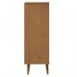 Preview: Schuhschrank MOLDE Braun 59,5x35x103 cm Massivholz Kiefer