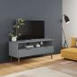 Preview: ARDEBO.de - TV-Schrank MOLDE Grau 106x40x49 cm Massivholz Kiefer