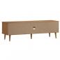 Preview: TV-Schrank MOLDE Braun 158x40x49 cm Massivholz Kiefer