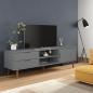 Preview: ARDEBO.de - TV-Schrank MOLDE Grau 158x40x49 cm Massivholz Kiefer