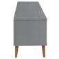 Preview: TV-Schrank MOLDE Grau 158x40x49 cm Massivholz Kiefer