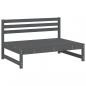 Preview: Garten-Mittelsofas 2 Stk. Grau 120x80 cm Massivholz Kiefer