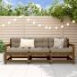 Preview: ARDEBO.de - 3-tlg. Garten-Lounge-Set Honigbraun Massivholz Kiefer