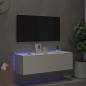 Preview: TV-Wandschrank mit LED-Leuchten Weiß 100x35x31 cm