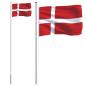 Preview: Flagge Dänemarks mit Mast 6,23 m Aluminium