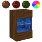 Preview: TV-Wandschrank mit LED-Leuchten Braun Eichen-Optik 40x30x60,5cm