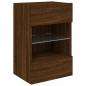 Preview: TV-Wandschrank mit LED-Leuchten Braun Eichen-Optik 40x30x60,5cm