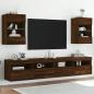 Preview: TV-Wandschrank mit LED-Leuchten Braun Eichen-Optik 40x30x60,5cm