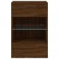 Preview: TV-Wandschrank mit LED-Leuchten Braun Eichen-Optik 40x30x60,5cm