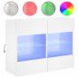 Preview: TV-Wandschrank mit LED-Leuchten Weiß 78,5x30x60,5 cm