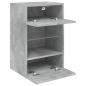 Preview: TV-Wandschrank mit LED-Leuchten Betongrau 40x30x60,5 cm