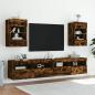 Preview: TV-Wandschrank mit LED-Leuchten Räuchereiche 40x30x60,5 cm