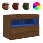 Preview: TV-Wandschrank mit LED-Leuchten Braun Eichen-Optik 60x30x40 cm