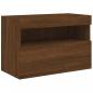 Preview: TV-Wandschrank mit LED-Leuchten Braun Eichen-Optik 60x30x40 cm