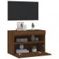 Preview: TV-Wandschrank mit LED-Leuchten Braun Eichen-Optik 60x30x40 cm