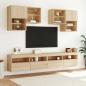 Preview: TV-Wandschrank mit LED-Leuchten Sonoma-Eiche 100x30x40 cm