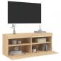 Preview: TV-Wandschrank mit LED-Leuchten Sonoma-Eiche 100x30x40 cm