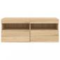 Preview: TV-Wandschrank mit LED-Leuchten Sonoma-Eiche 100x30x40 cm