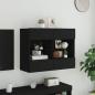 Preview: TV-Wandschrank mit LED-Leuchten Schwarz 78,5x30x60,5 cm