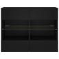 Preview: TV-Wandschrank mit LED-Leuchten Schwarz 78,5x30x60,5 cm