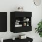 Preview: TV-Wandschrank mit LED-Leuchten Schwarz 58,5x30x60,5 cm