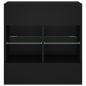 Preview: TV-Wandschrank mit LED-Leuchten Schwarz 58,5x30x60,5 cm