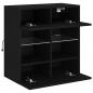 Preview: TV-Wandschrank mit LED-Leuchten Schwarz 58,5x30x60,5 cm