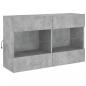 Preview: TV-Wandschrank mit LED-Leuchten Betongrau 98,5x30x60,5 cm