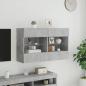 Preview: TV-Wandschrank mit LED-Leuchten Betongrau 98,5x30x60,5 cm