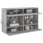 Preview: TV-Wandschrank mit LED-Leuchten Betongrau 98,5x30x60,5 cm