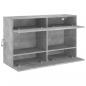 Preview: TV-Wandschrank mit LED-Leuchten Betongrau 98,5x30x60,5 cm